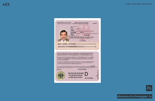 Germany protokollausweis fur diplomaten sample preview